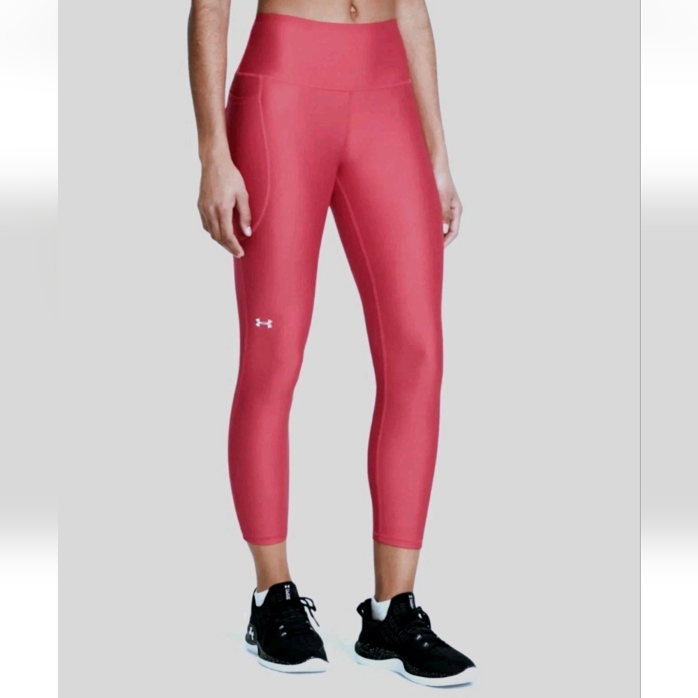 UNDER ARMOUR WOMEN COMPRESSION HIGH-RISE  ANKLE LEGGINGS PINK #1365335 Size XS